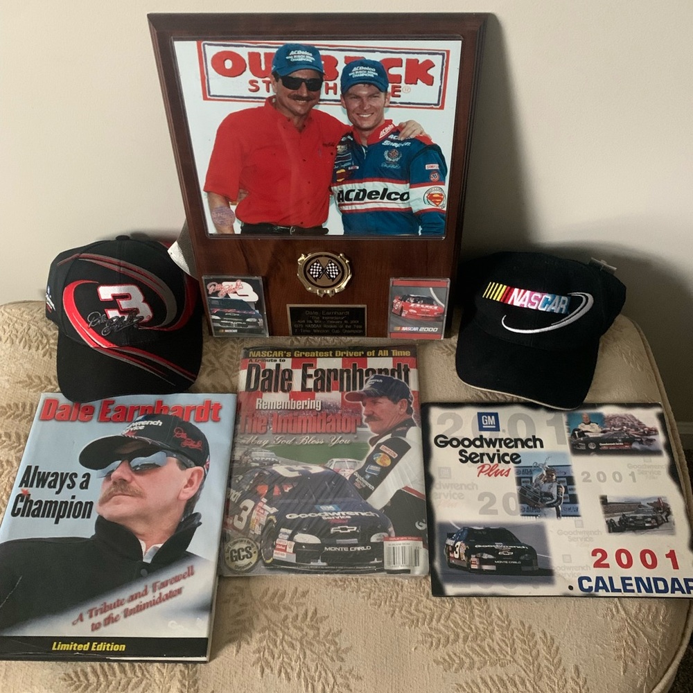 Nascar Memorabilia Collection with Red and Blue Accents.     #3 Intimidator